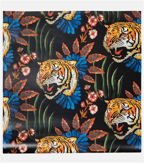 gucci tiger wallpaper bathroom|'Tiger Leaf' wallpaper by Gucci .